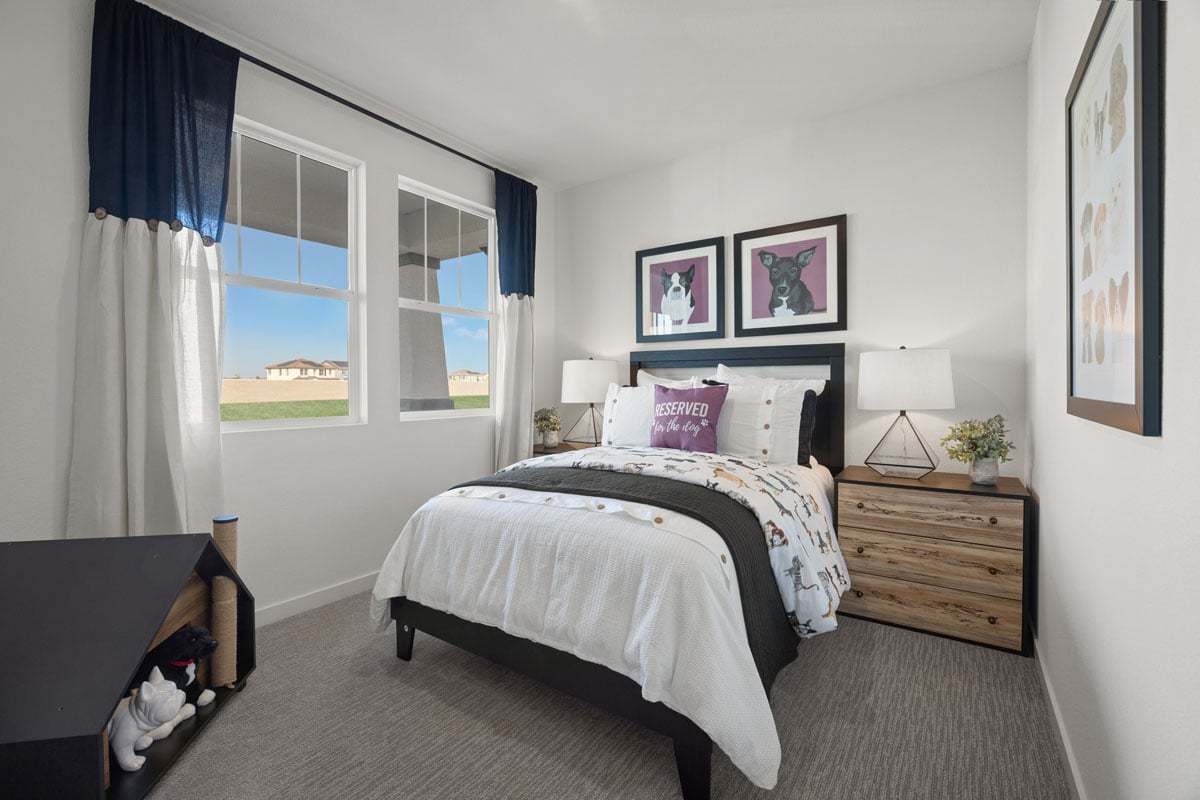 Plan 1429 Modeled - Spacious secondary bedroom