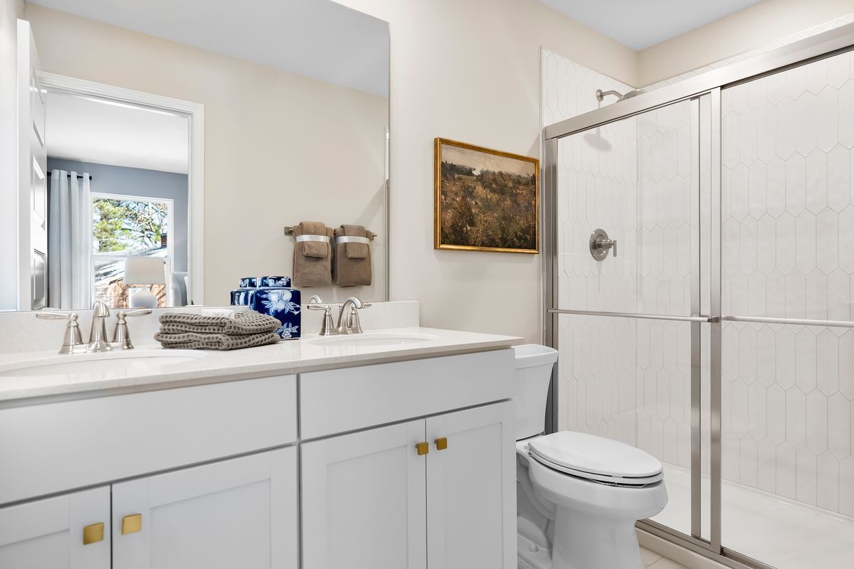 Plan 1601 Modeled - Dual-sink vanity at bath 2
