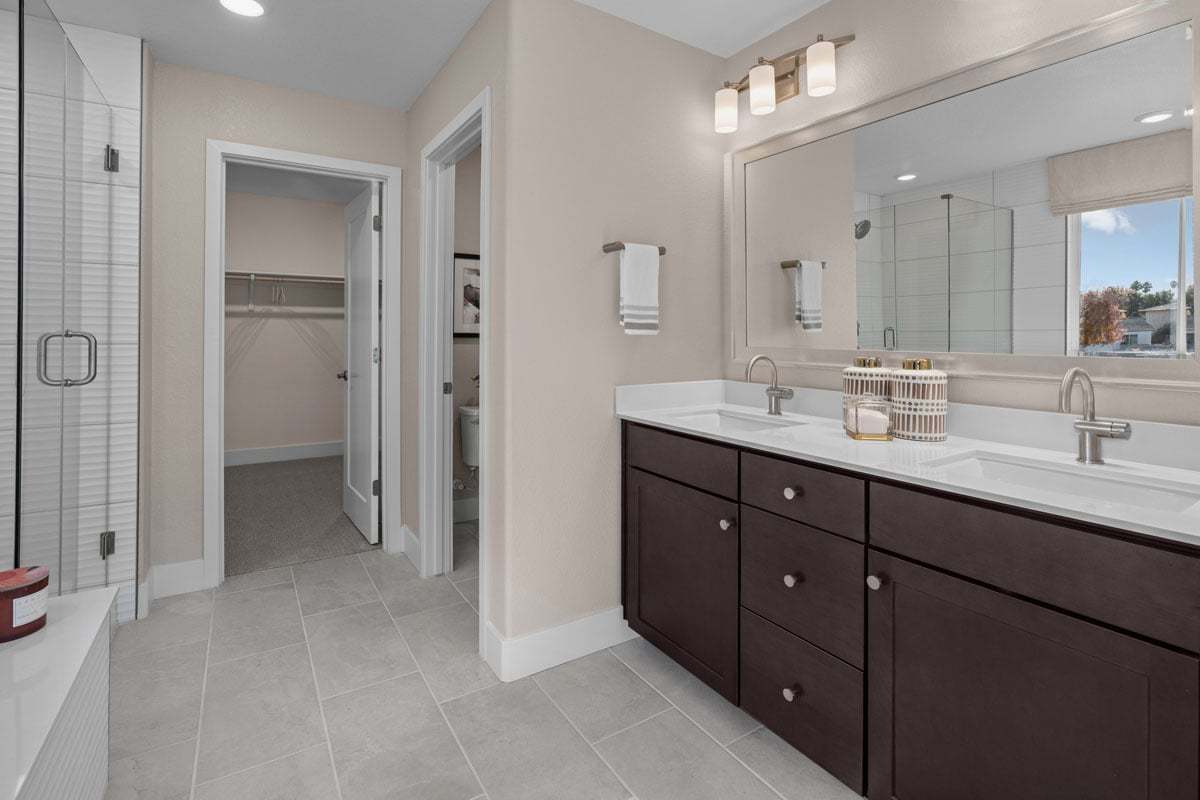 Plan 2374 Modeled - Dual-sink vanity at primary bath