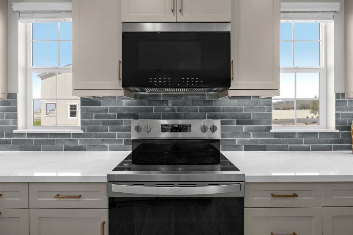 Plan 2167 Modeled - Optional custom tile backsplash and quartz countertops
