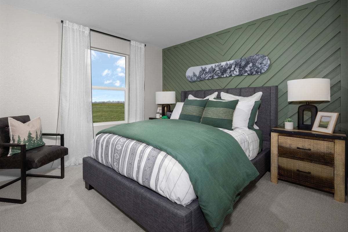 Plan 1652 Modeled - Spacious secondary bedrooms