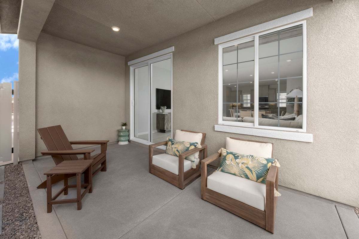 Plan 2167 Modeled - Private covered patio