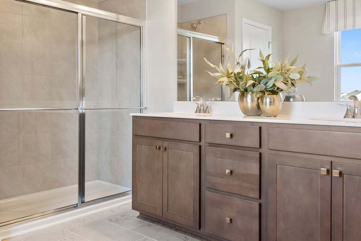 Plan 2338 Modeled - Dual-sink vanity at primary bath
