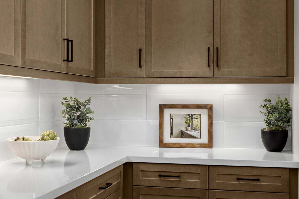 Plan 2325 Modeled - Optional Shaker-style maple cabinets