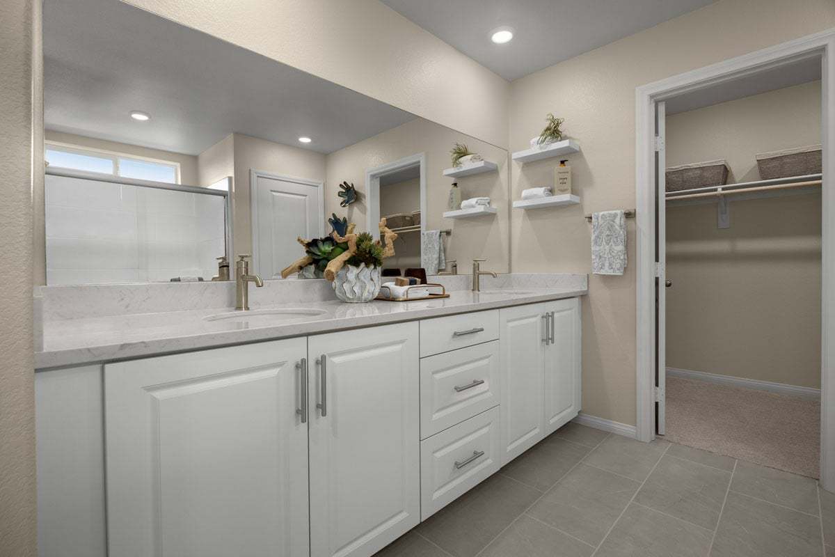 Plan 2872 Modeled - Optional extended vanity with drawer bank at primary bath
