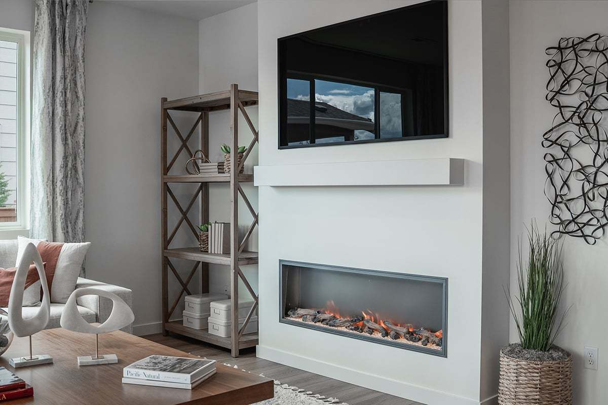 Plan 1990 Modeled - Electric fireplace at great room