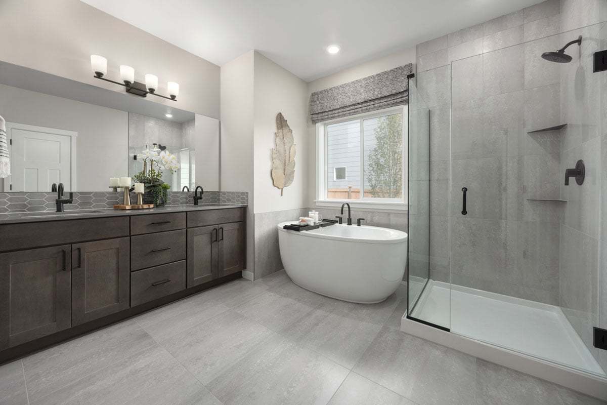 Plan 1860 Modeled - Tub and separate shower at primary bath