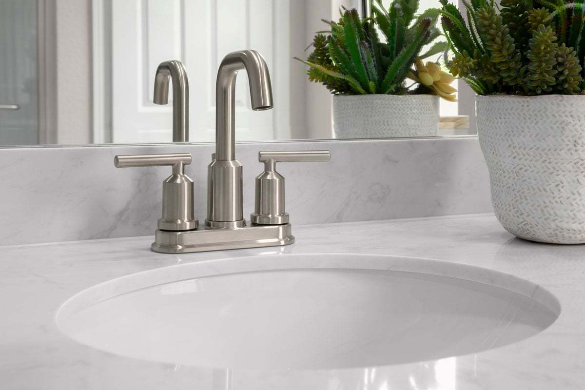 Plan 2378 Modeled - Optional satin nickel bath fixtures
