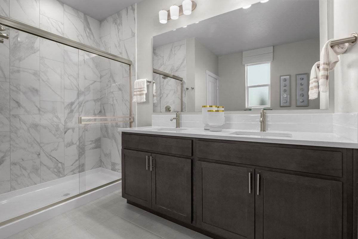 Plan 2018 Modeled - Dual-sink vanity at primary bath