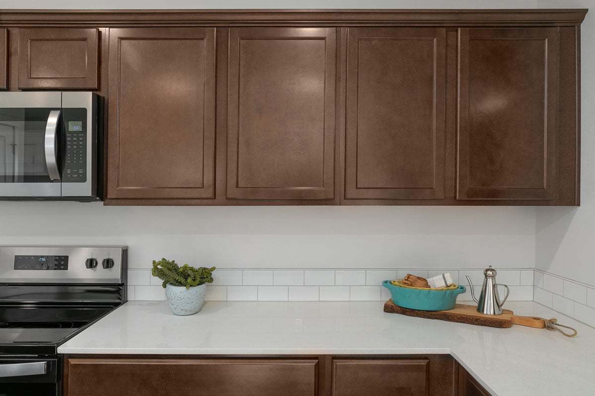 Plan 2350 Modeled - Recessed-panel birch kitchen cabinets