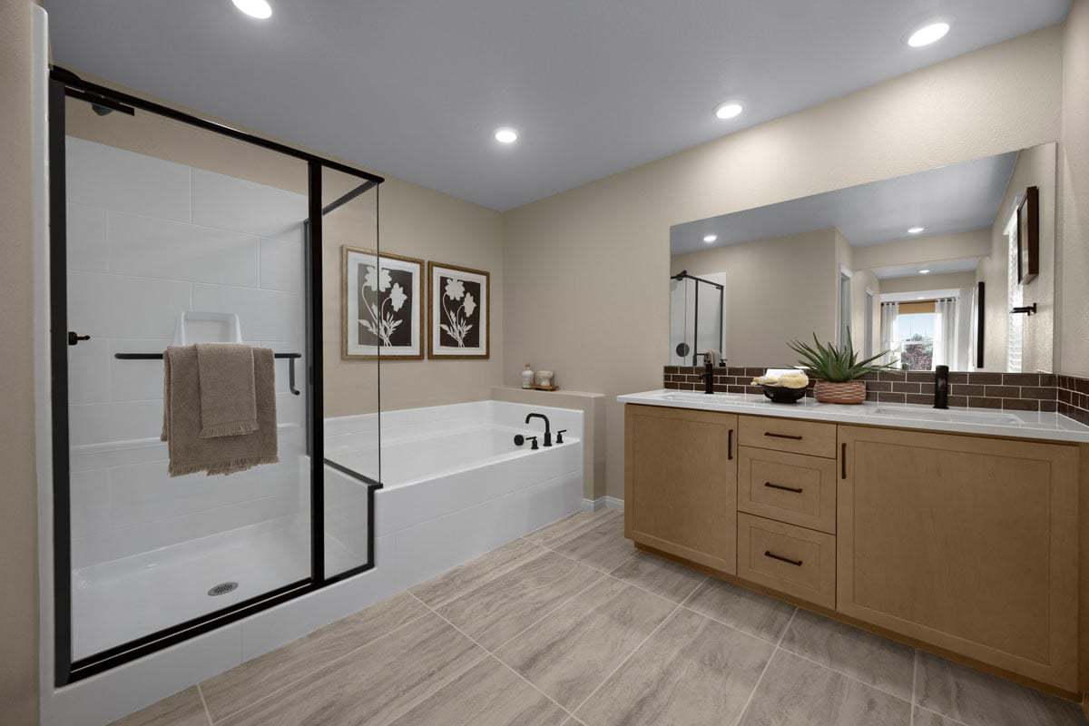 Plan 2874 Modeled - Optional tub and separate shower at primary bath