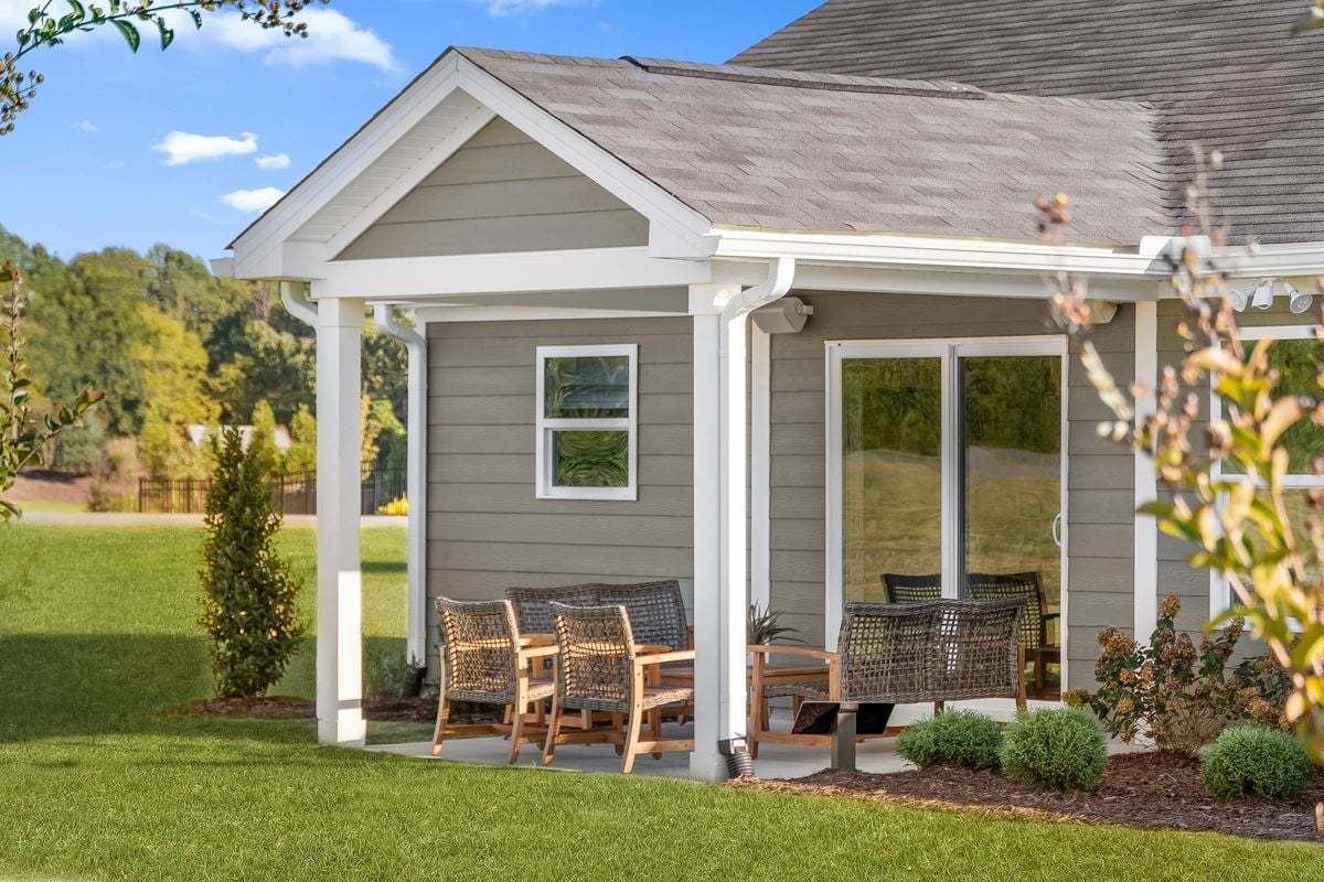 Plan 1446 Modeled - Back patio