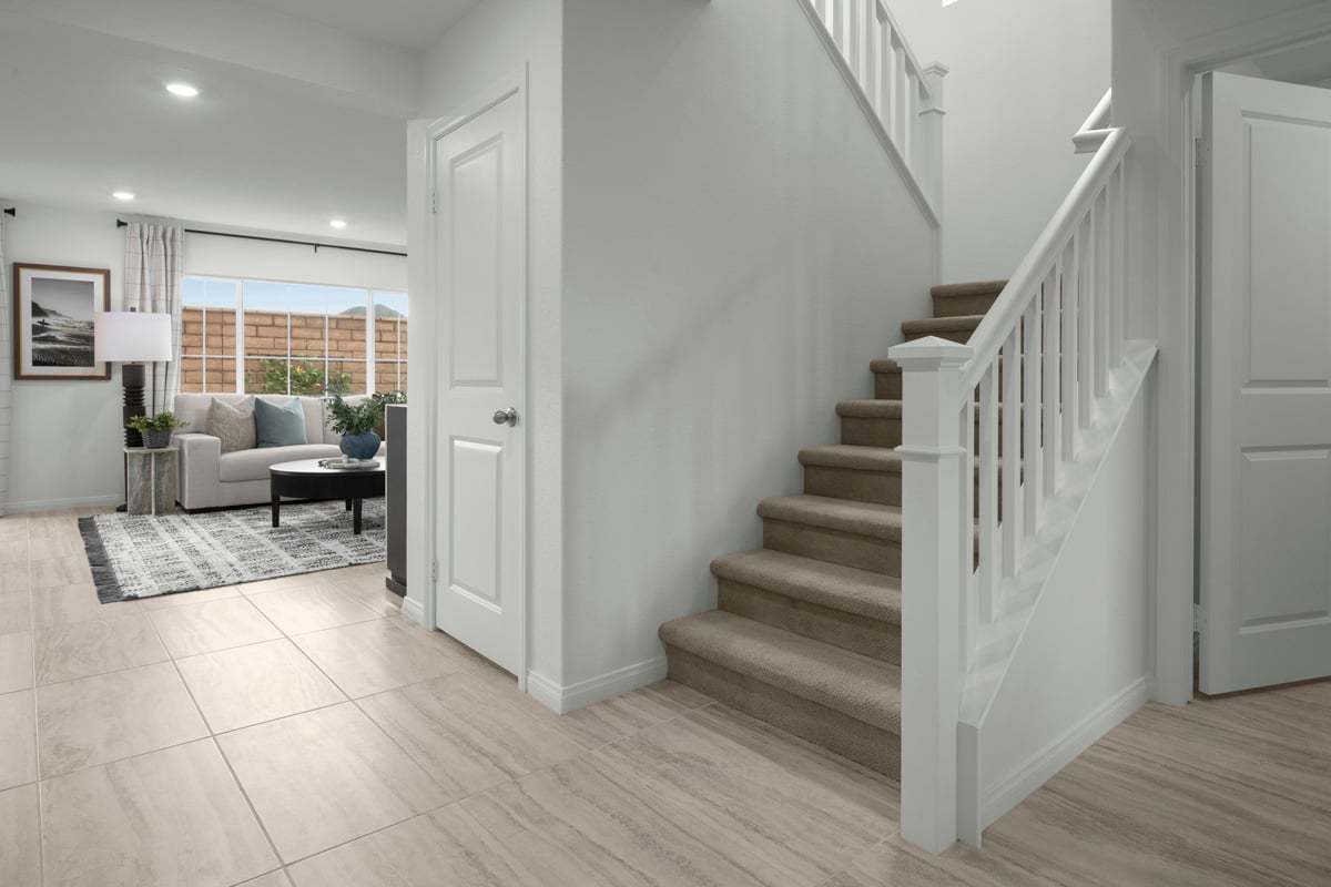 Plan 2132 Modeled - Optional open stair rail