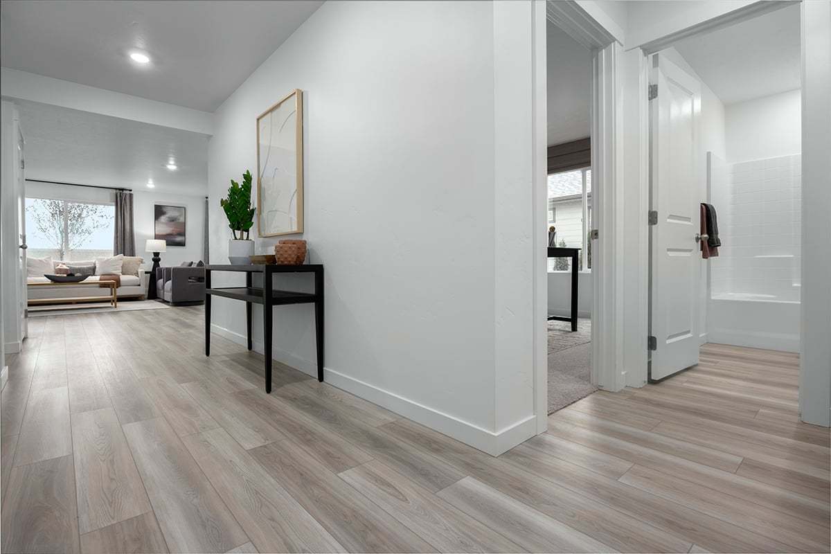 Plan 1478 Modeled - Luxury vinyl plank flooring at hallway