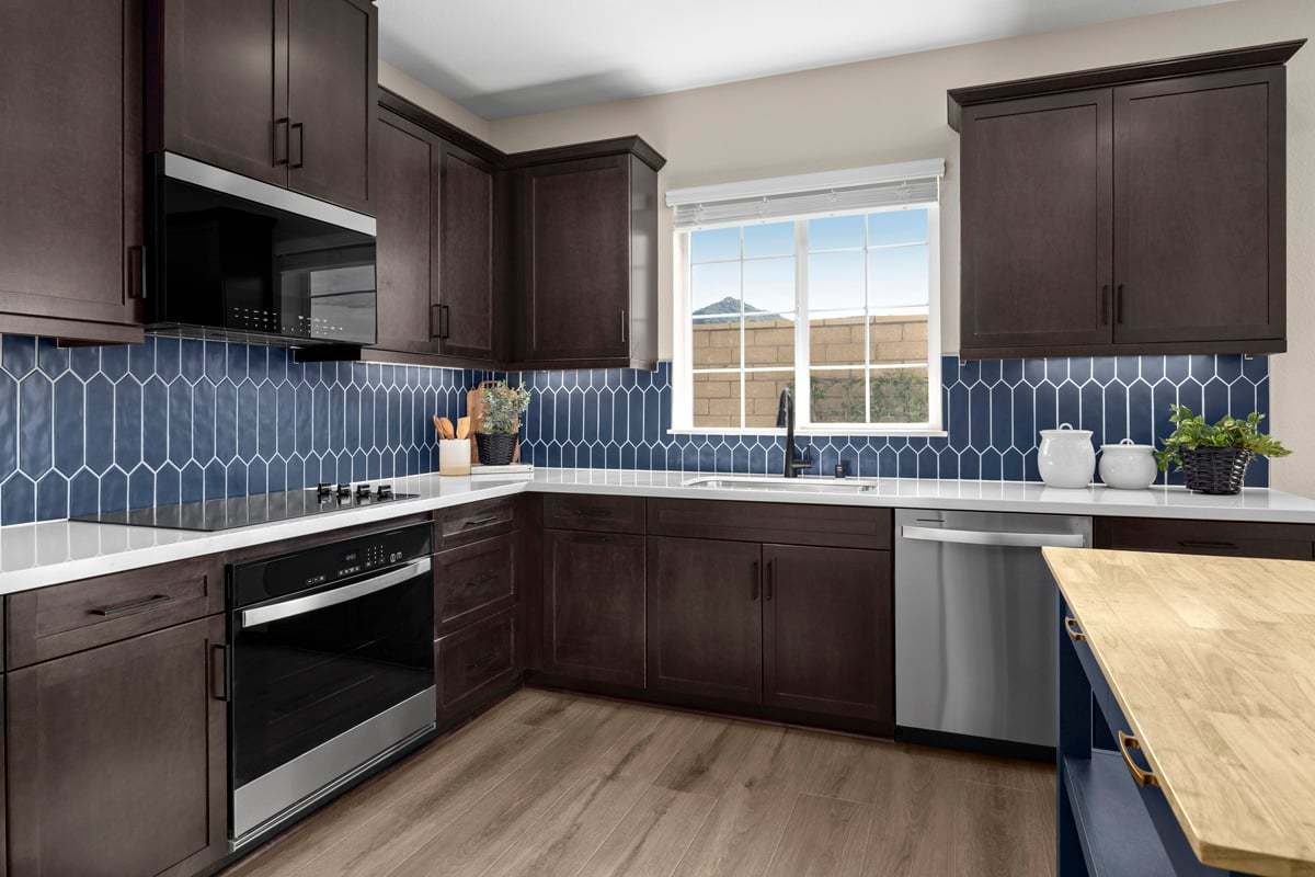 Plan 2319 Modeled - Optional stainless steel built-in oven and cooktop