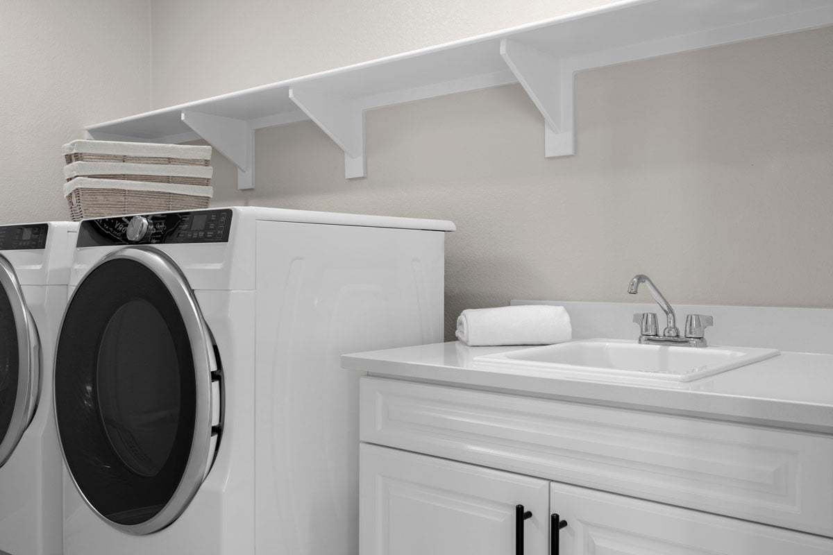 Plan 2763 Modeled - Optional laundry sink with lower cabinets