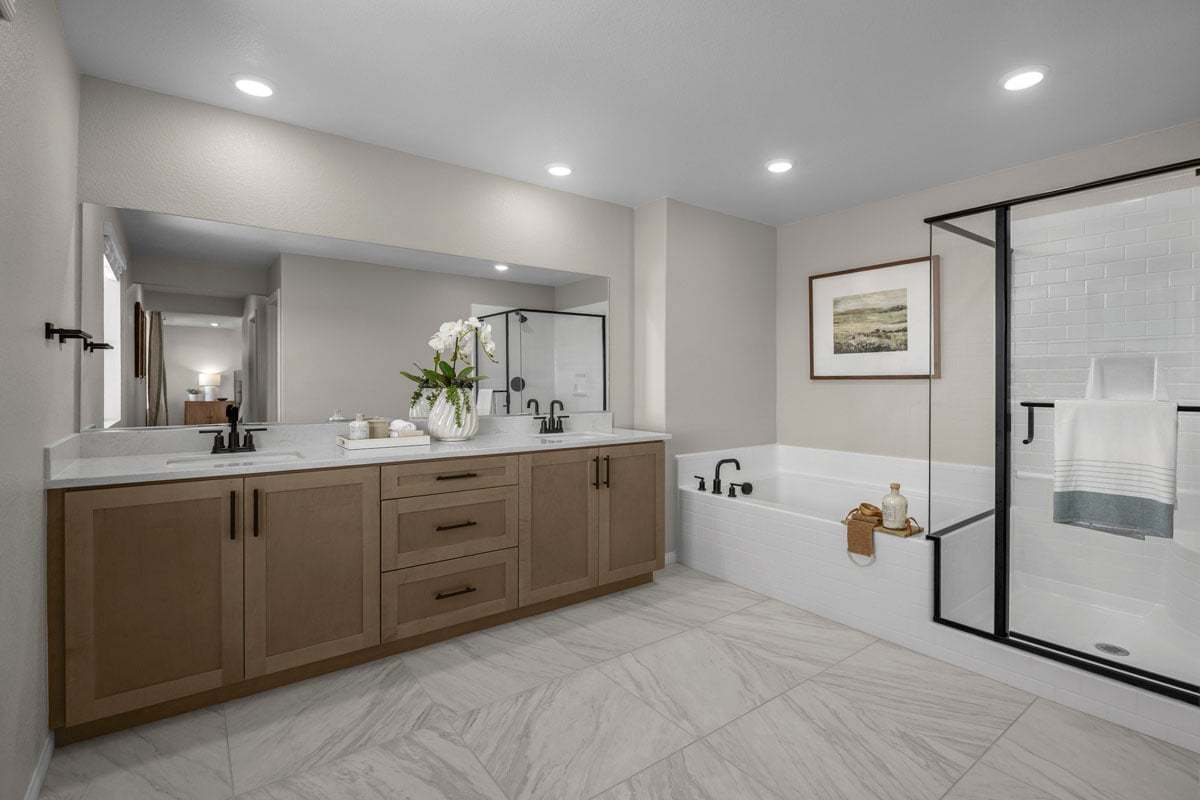 Plan 2763 Modeled - Optional extended vanity with drawer bank at primary bath