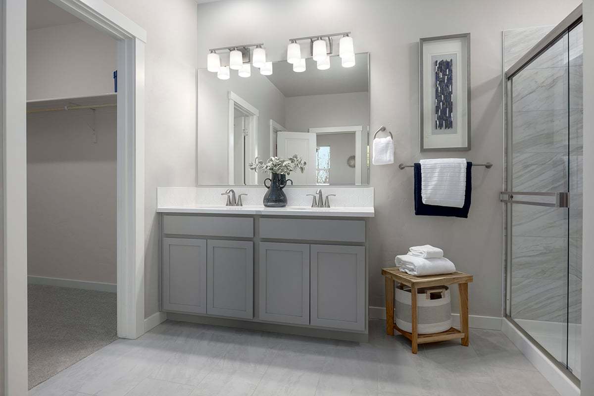 Plan 1882 Modeled - Dual-sink vanity at primary bath