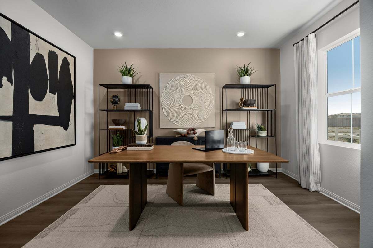 Plan 2121 Modeled - Den ideal for home office