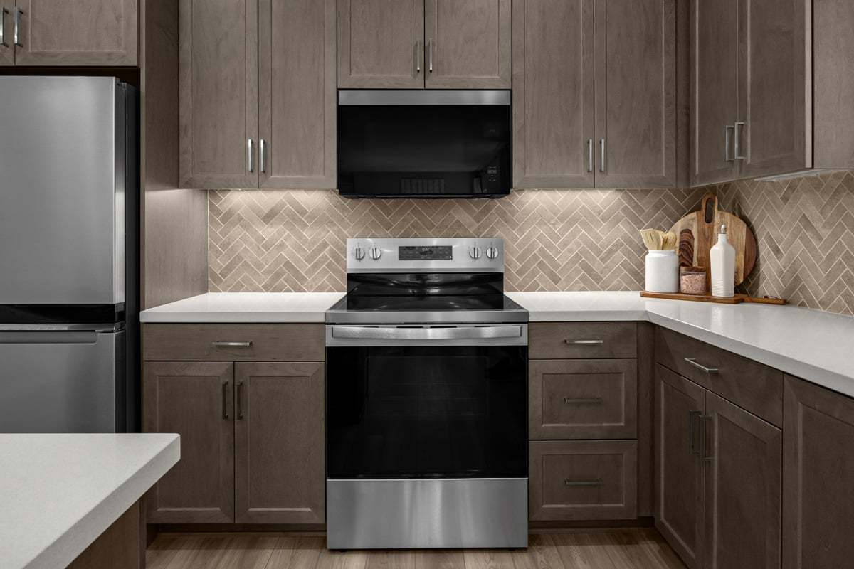 Plan 2219 Modeled - Optional maple shaker door cabinets