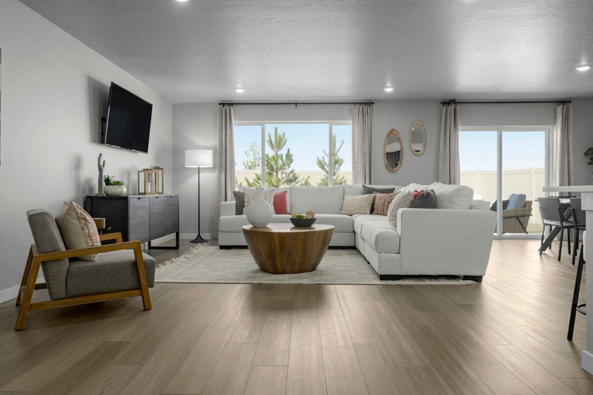 Plan 1910 Modeled - Luxury vinyl plank flooring at great room