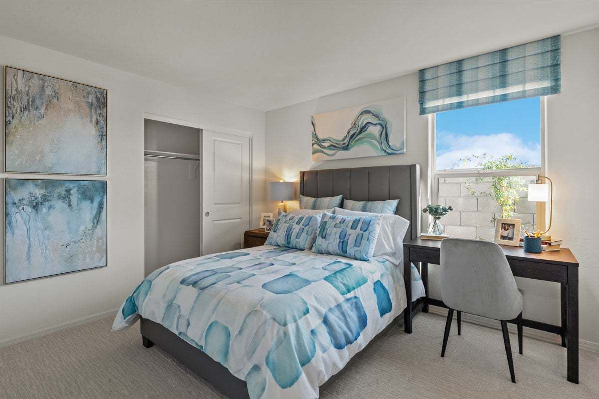 Plan 1573 Modeled - Spacious secondary bedrooms