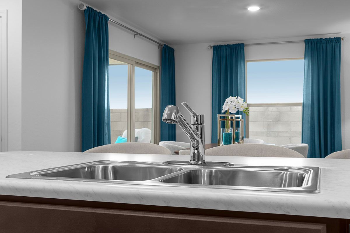 Plan 1391 Modeled - Dual-basin sink at kitchen island