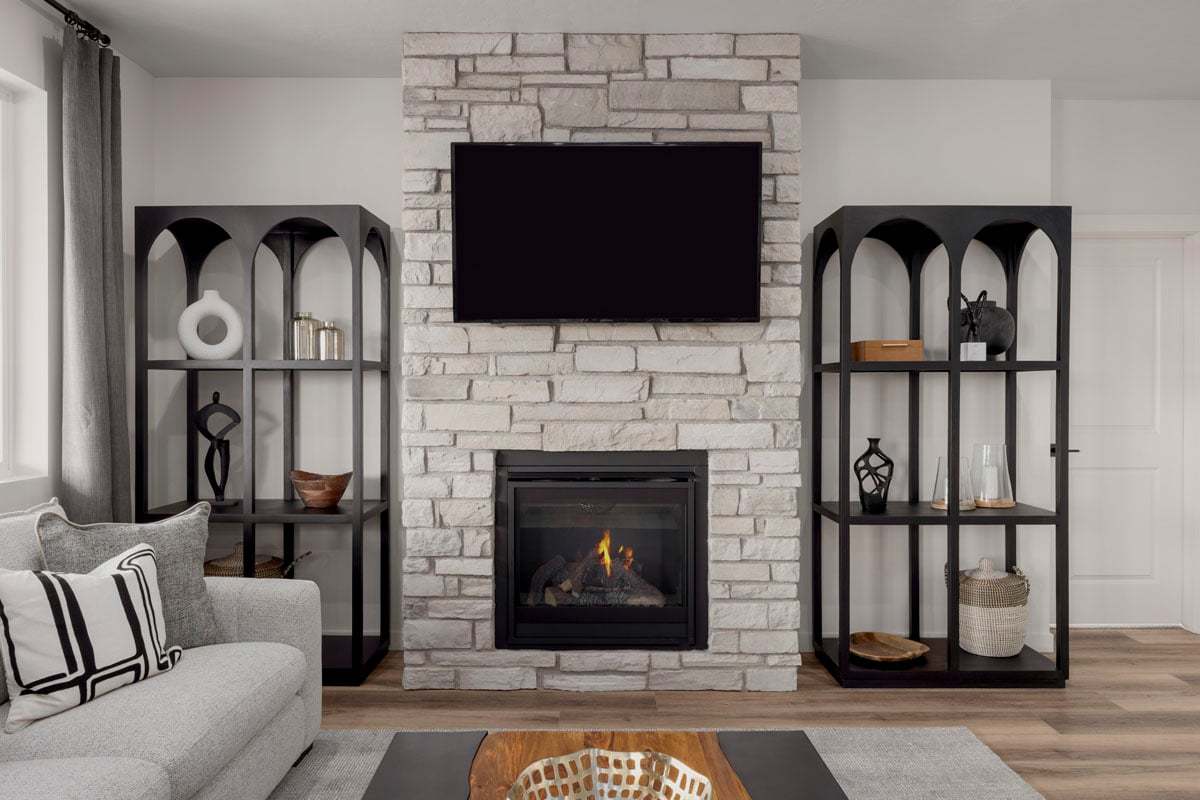 Plan 2326 Modeled - Gas fireplace at great room