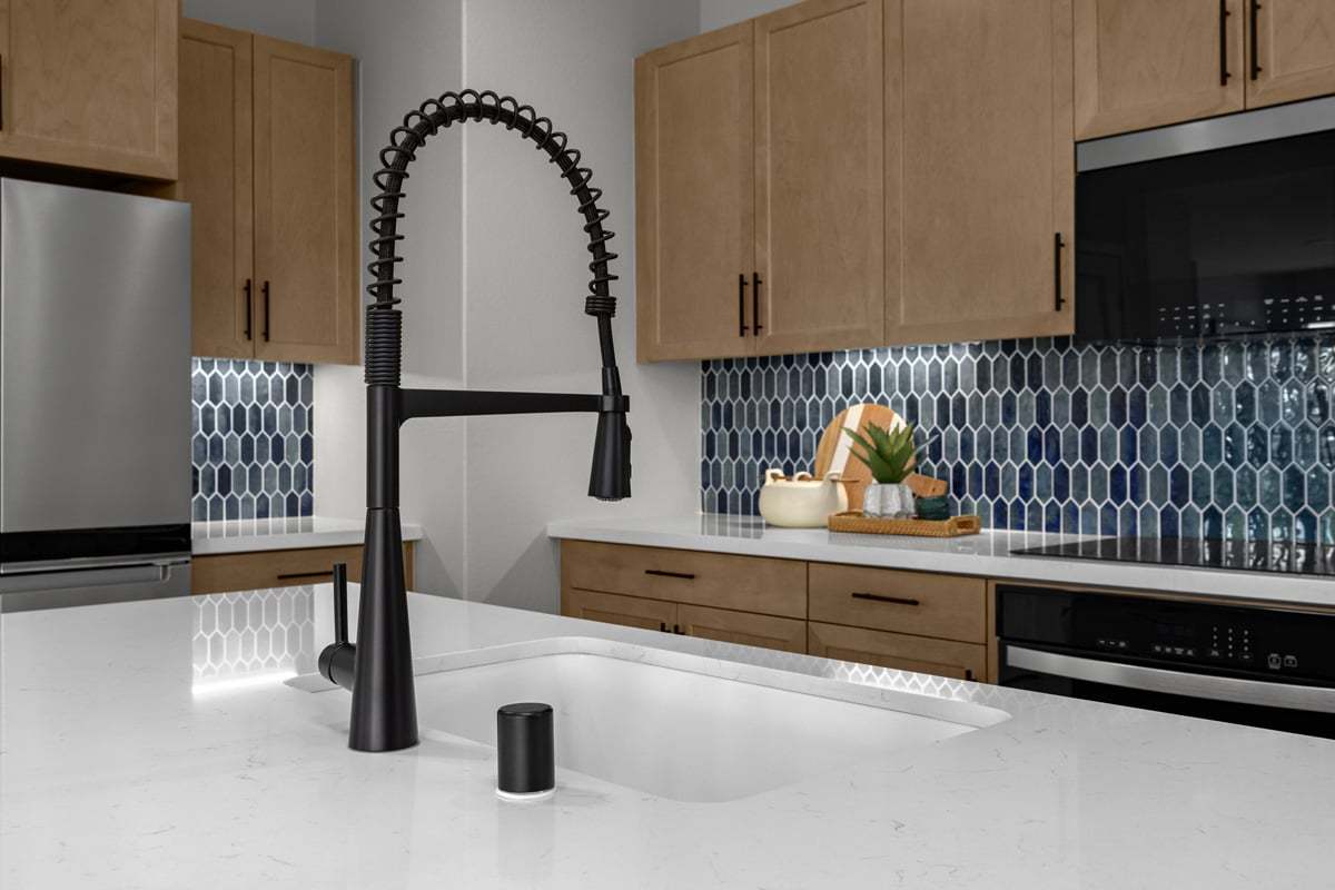 Plan 2548 Modeled - Optional high-arc matte black kitchen faucet