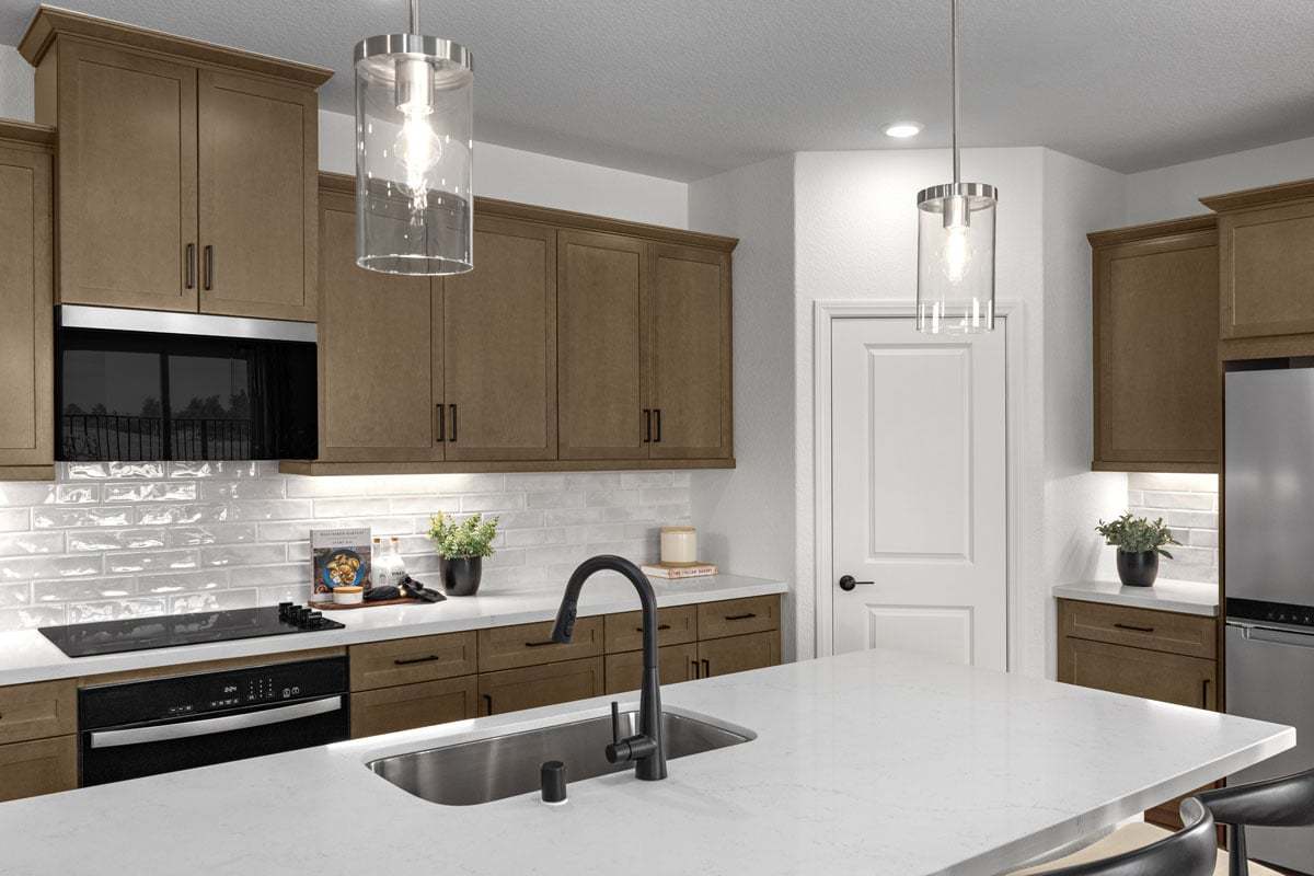 Plan 2613 Modeled - Optional pendant lighting over island