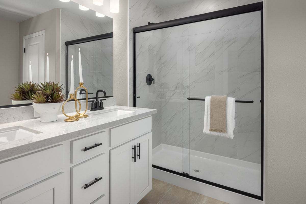 Plan 2308 Modeled - Walk-in shower at primary bath