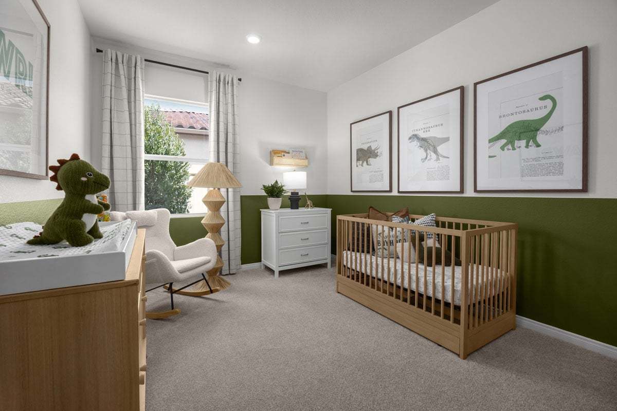 Plan 1742 Modeled - Spacious secondary bedrooms
