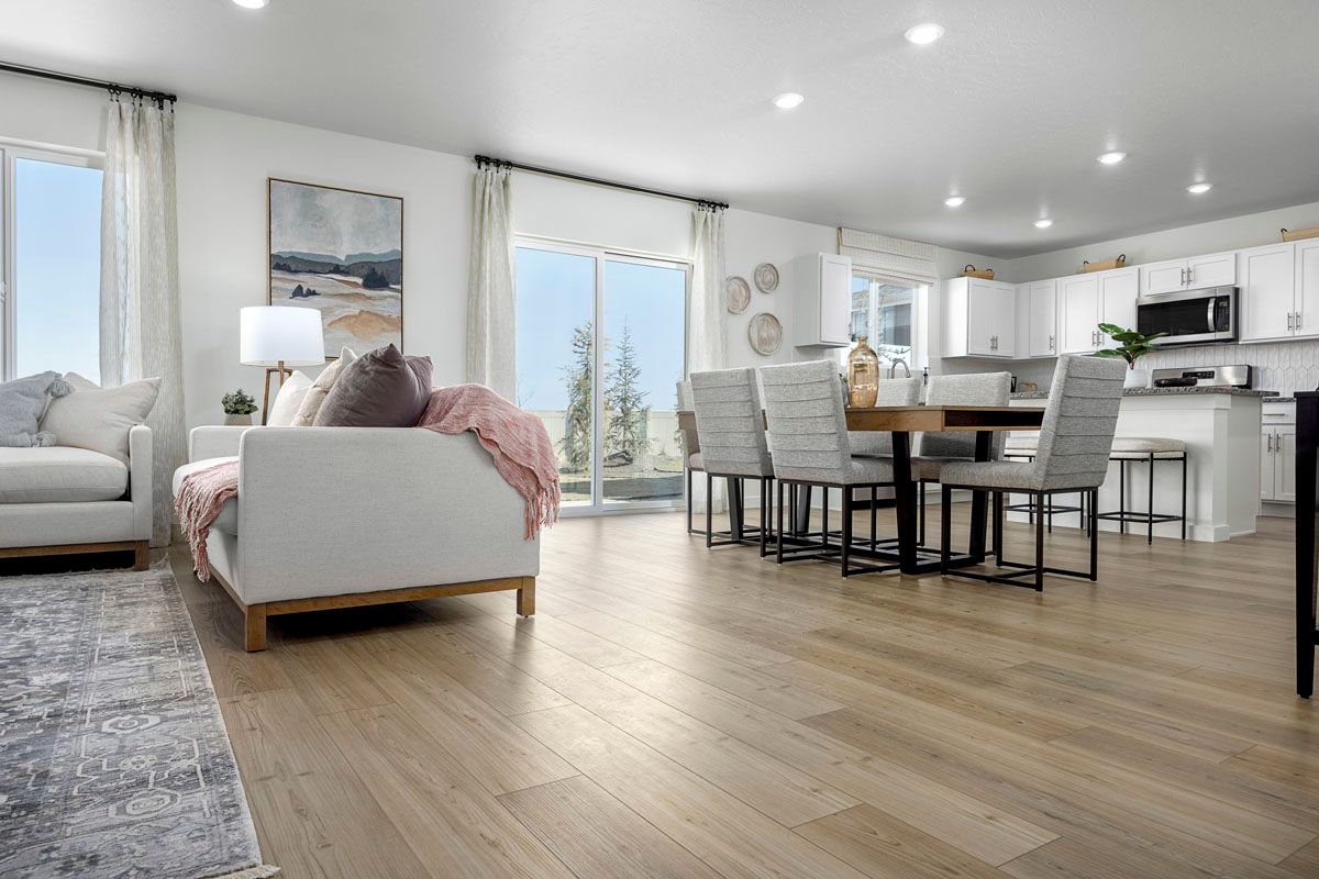 Plan 2221 Modeled - Luxury vinyl plank flooring at great room
