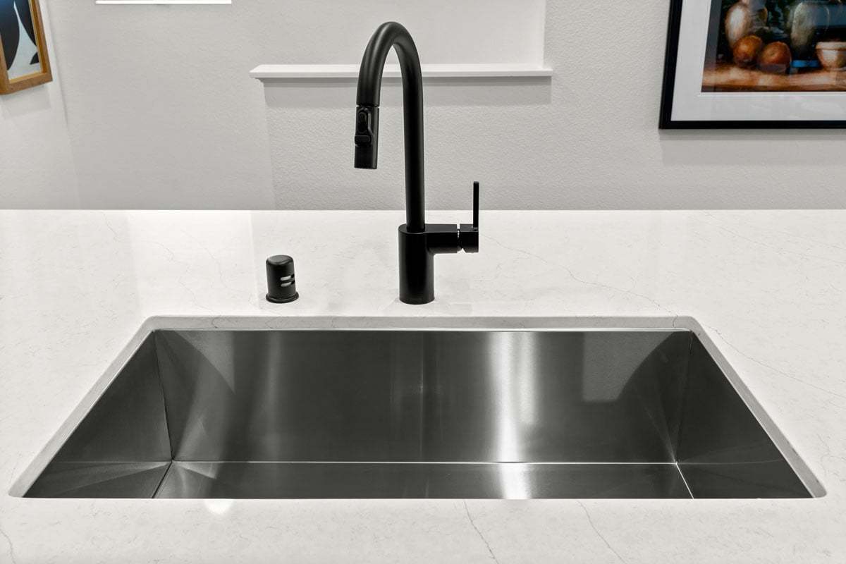 Plan 1448 Modeled - Optional stainless steel single-basin kitchen sink