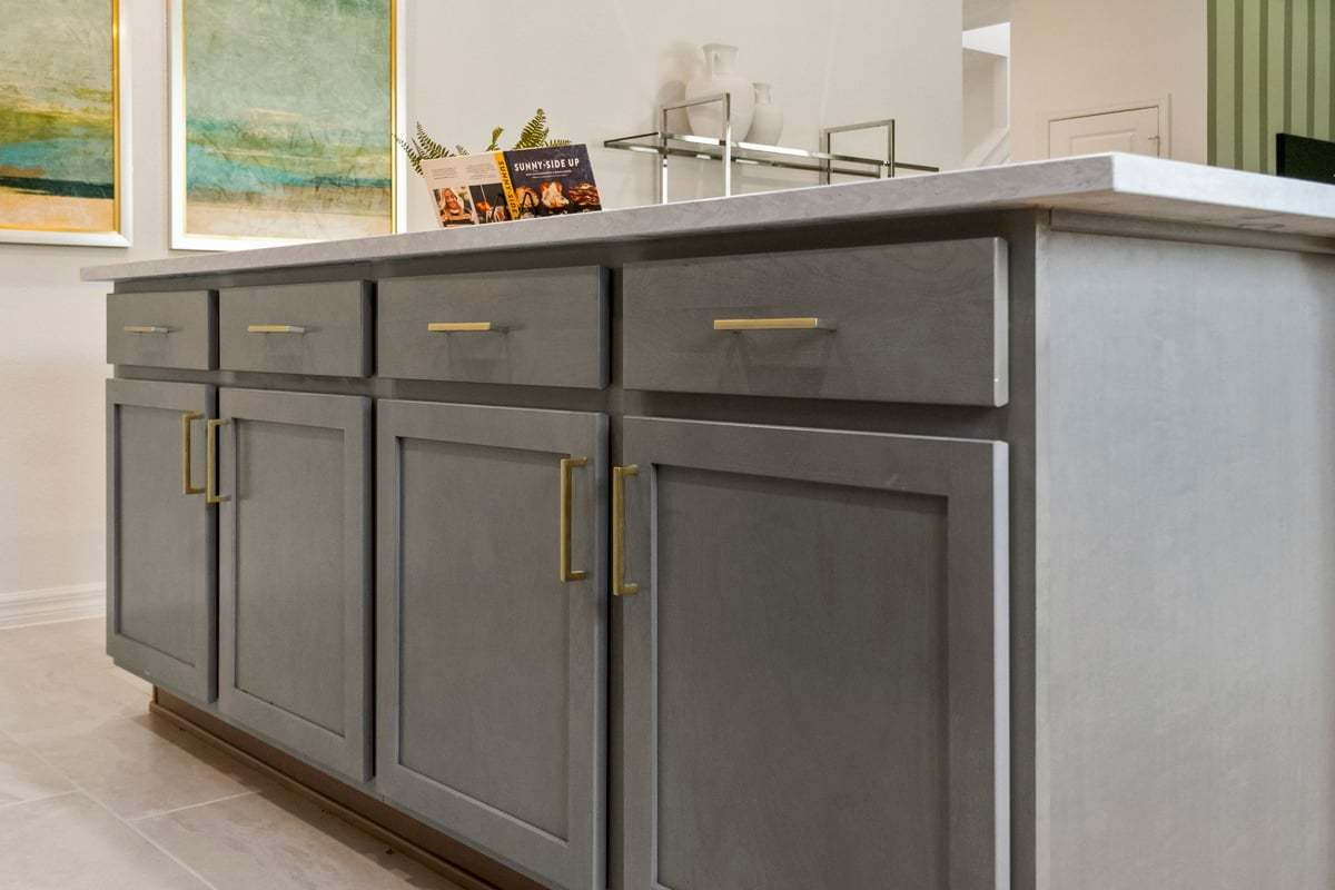 Plan 2566 Modeled - Shaker-style kitchen cabinets