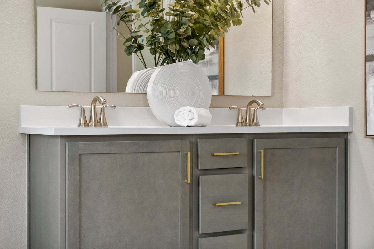 Plan 2566 Modeled - Dual-sink vanity at primary bath