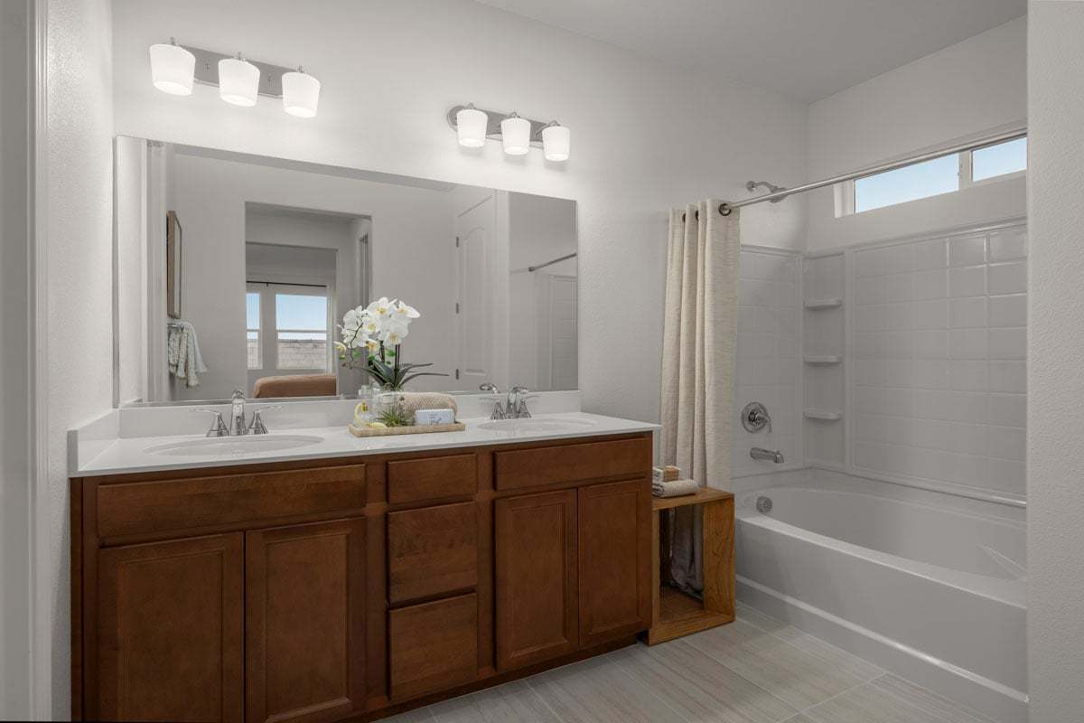 Plan 1769 Modeled - Dual-sink vanity at primary bath