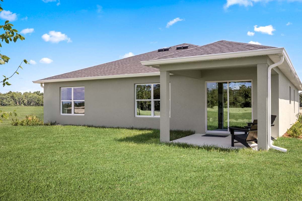 Plan 1707 Modeled - Covered patio