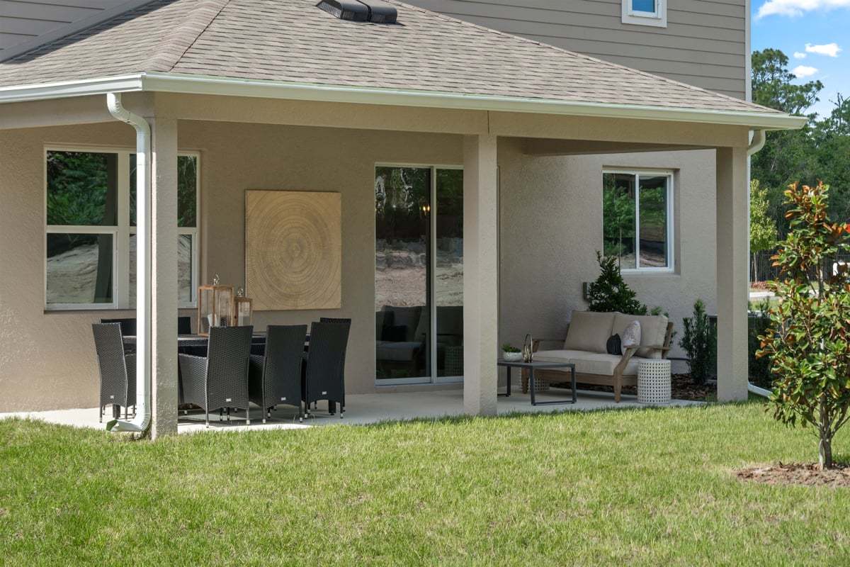 Plan 2566 Modeled - Extended covered back patio
