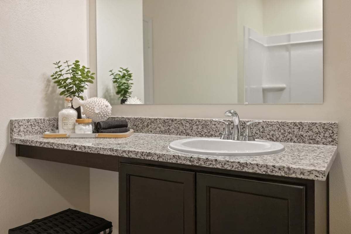 Plan 1511 Modeled - Vanity with knee space at bath 2