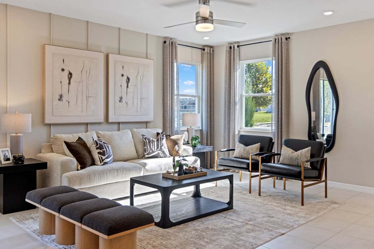 Plan 1852 Modeled - Spacious great room
