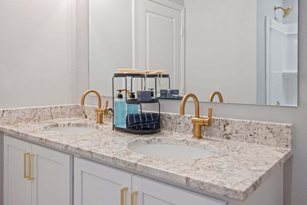 Plan 2342 Modeled - Dual-sink vanity at bath 2