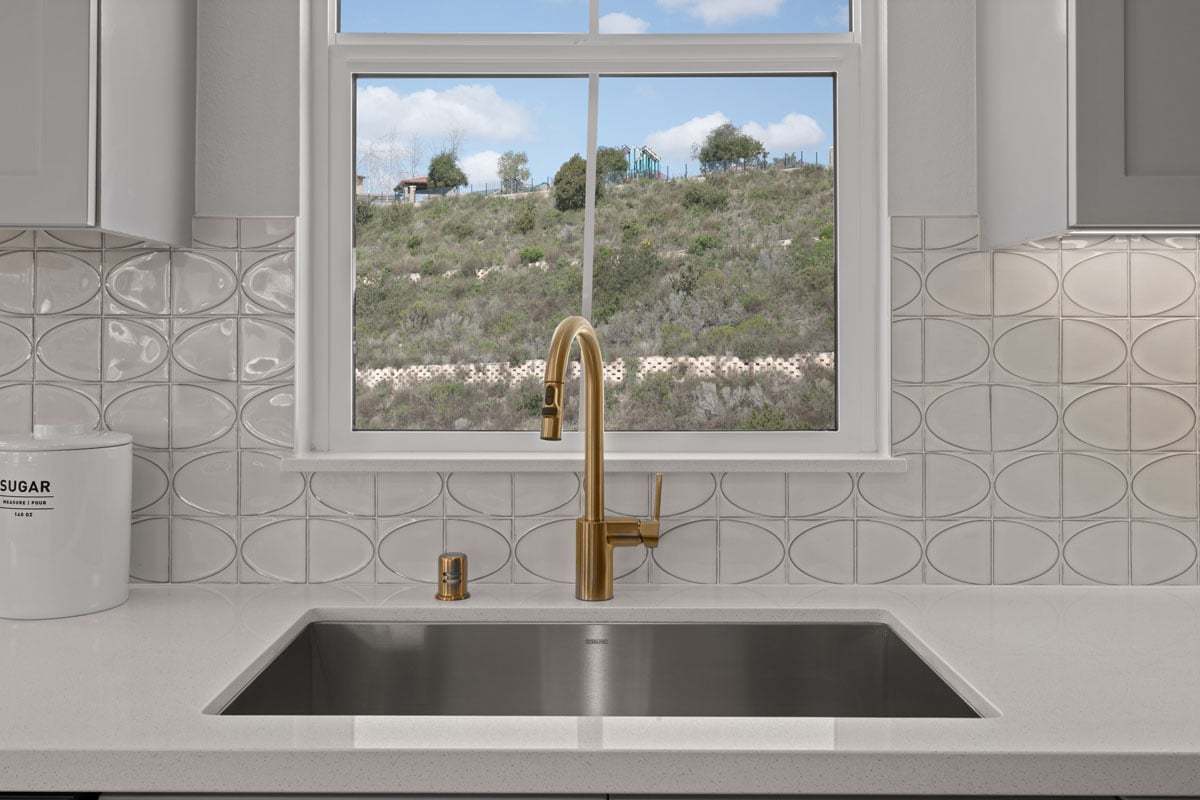 Plan 1732 Modeled - Optional stainless steel single-basin kitchen sink