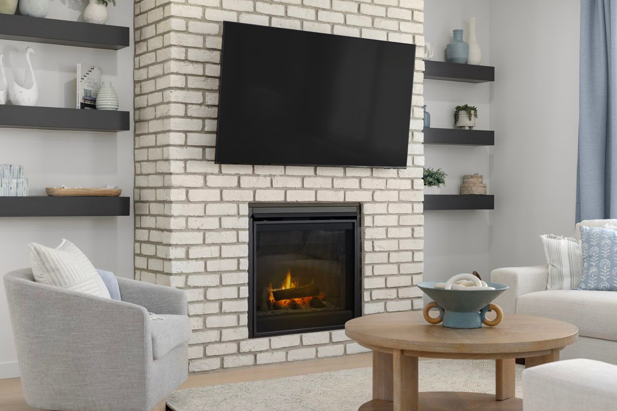 Plan 2330 Modeled - Fireplace at great room