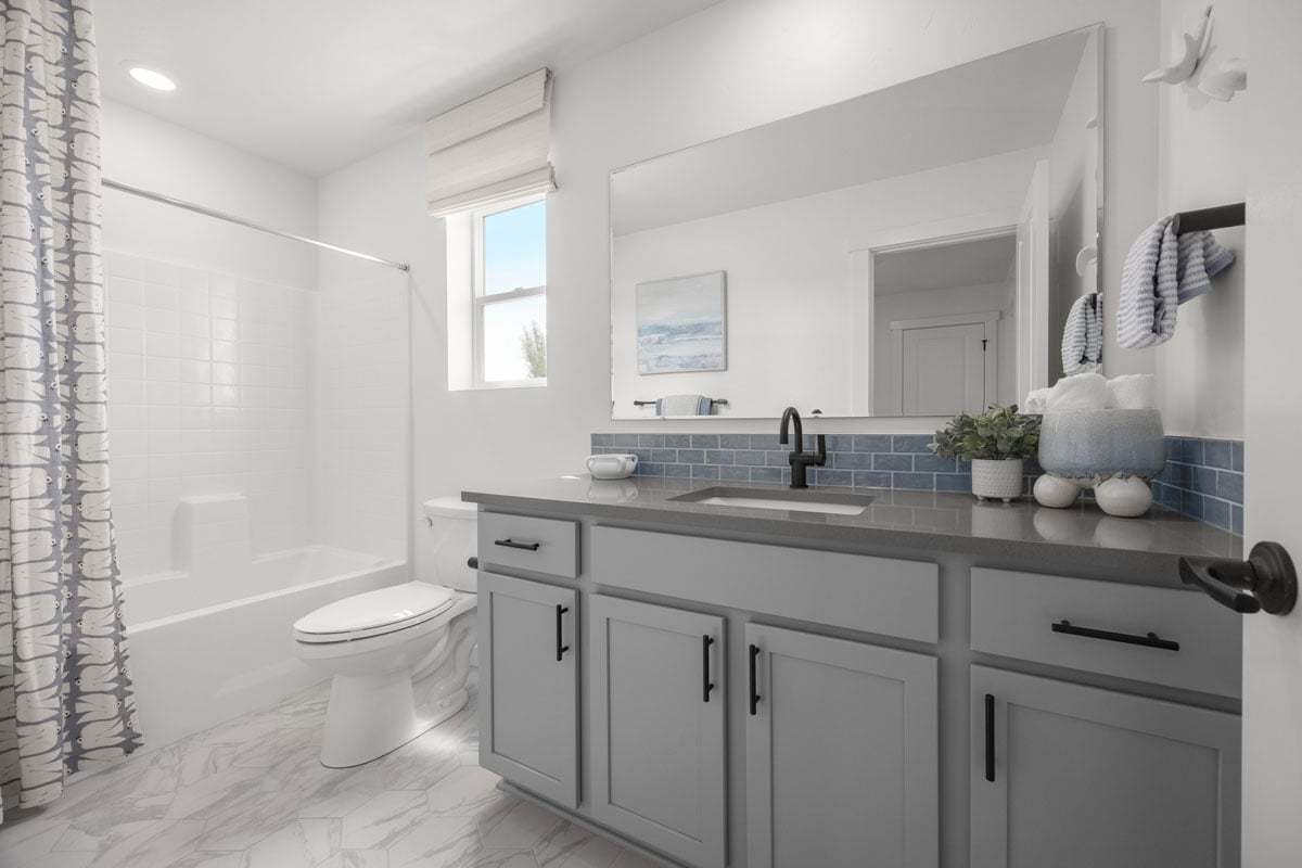 Plan 2330 Modeled - Extended vanity at bath 2