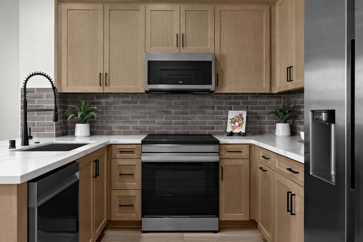 Plan 1291 Modeled - Stainless steel kitchen appliances