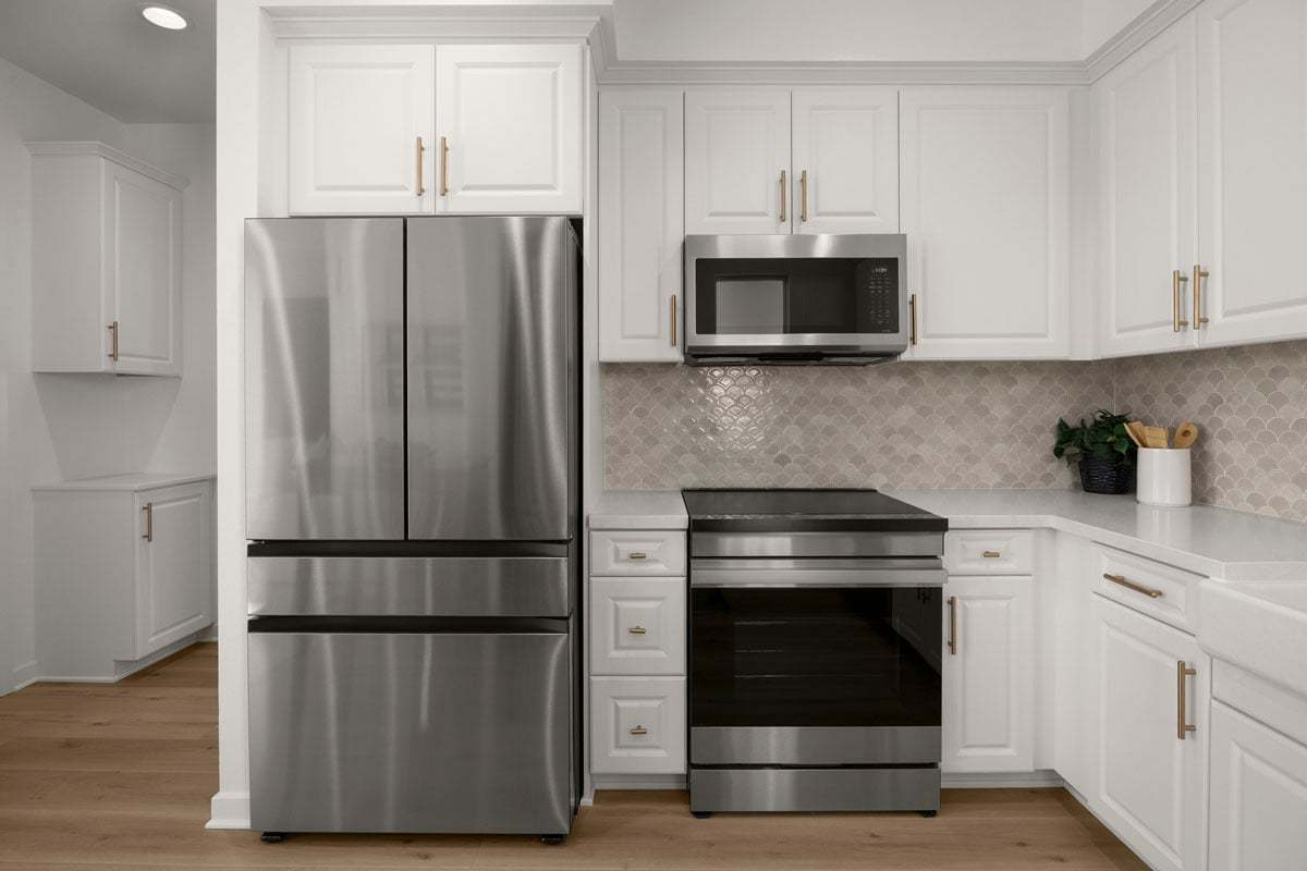 Plan 1298 Modeled - Stainless steel kitchen appliances