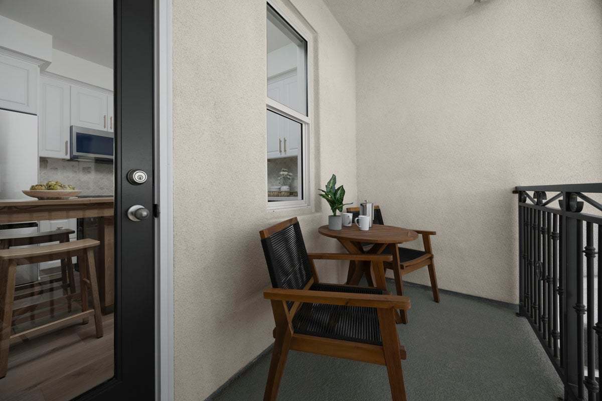 Plan 1298 Modeled - Private balcony