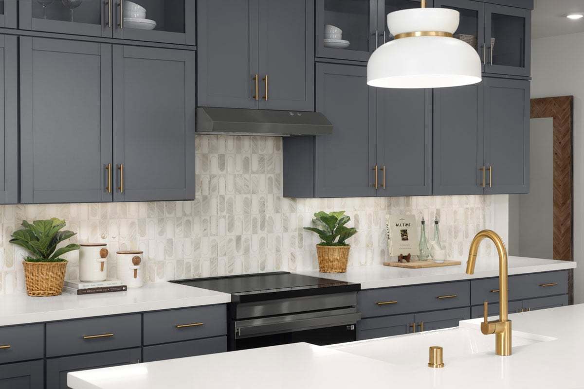 Plan 1860 Modeled - Shaker-style kitchen cabinets