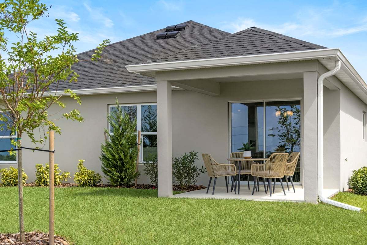 Plan 1707 Modeled - Covered patio